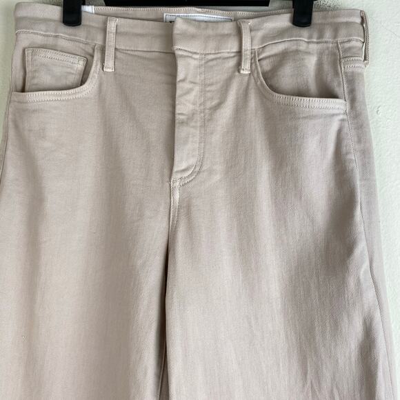 Frank & Eileen Galway Wide Leg Jeans Size 28 Sand Beige Italian Twill - Picture 8 of 15